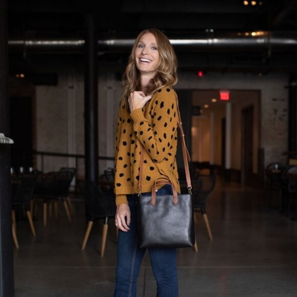 Madewell Genuine Leather Zip-Top Transport Carryall Crossbody Bag Medium Black - Picture 11 of 11